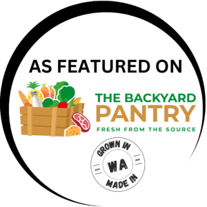 As featured on The Backyard Pantry badge with link